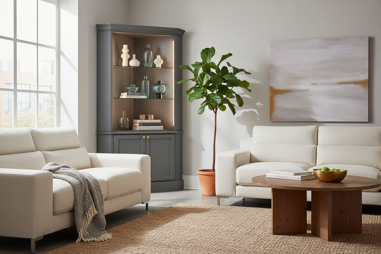 Why Your Costco Corner Curio Cabinet Looks Dated (And How to Fix It)