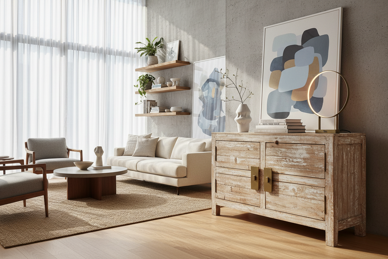 Can a Distressed Storage Cabinet Actually Look Modern?