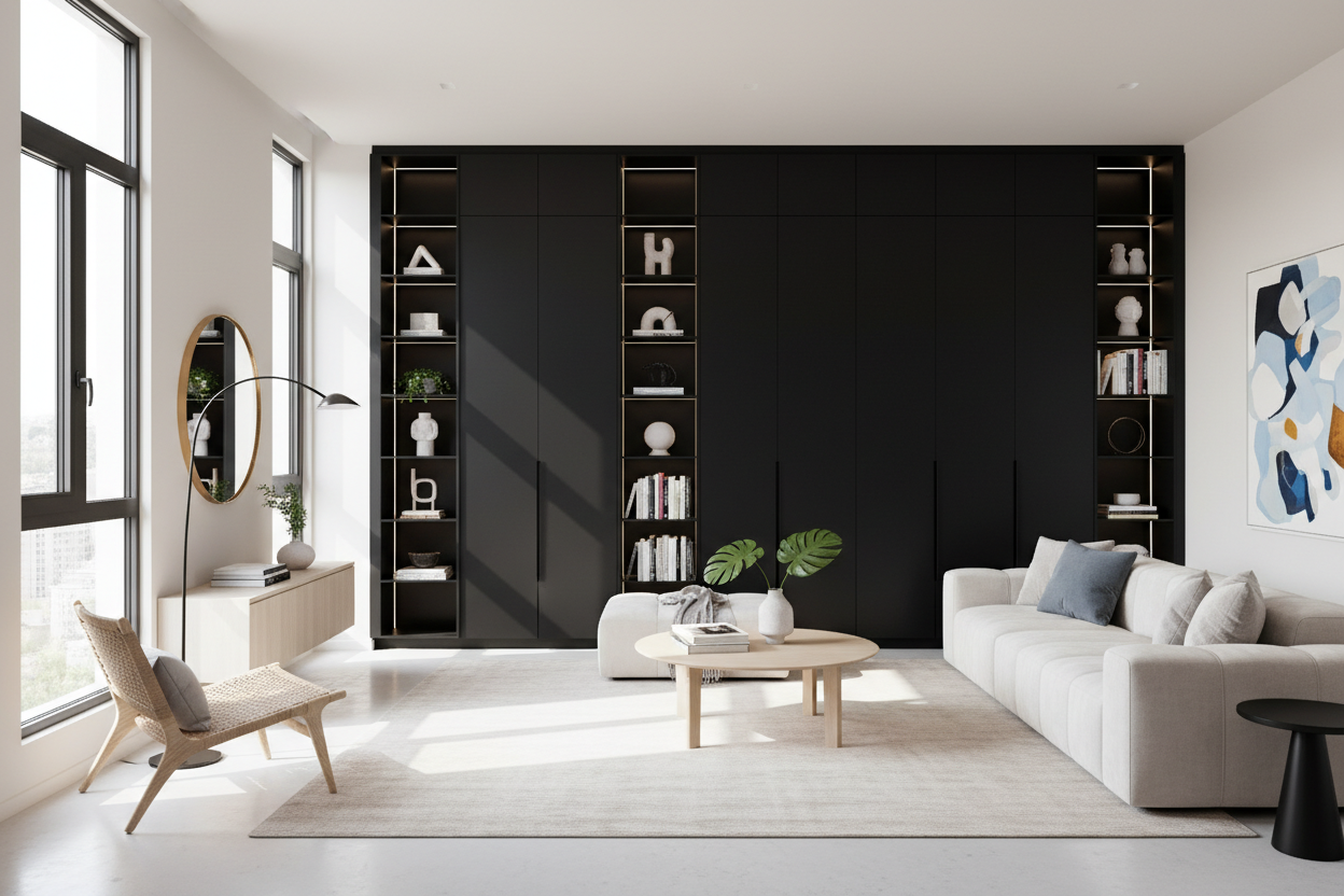 Will Black Tall Cabinets Make My Small Apartment Look Like a Cave?