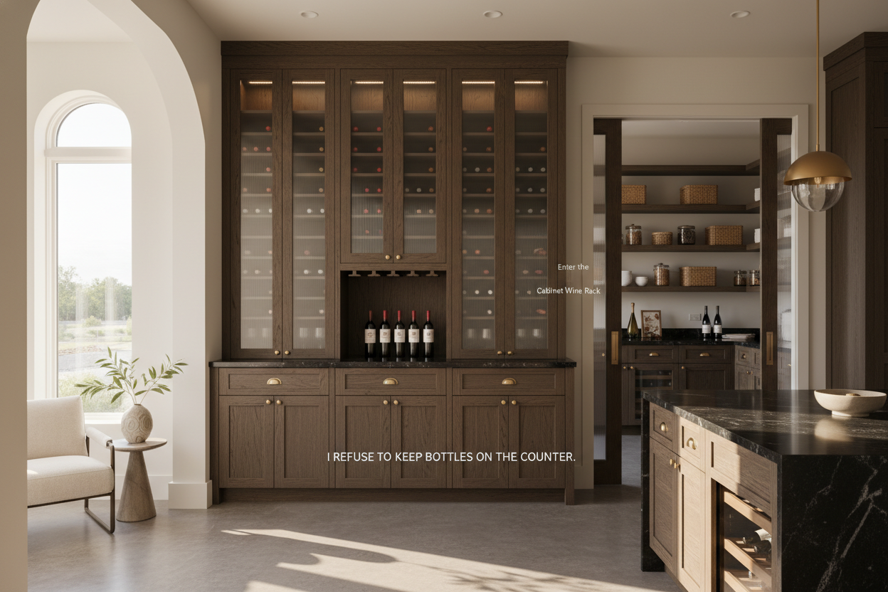 I Refuse to Keep Bottles on the Counter. Enter the Cabinet Wine Rack.