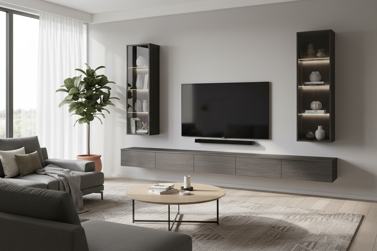 Floating vs. Floor Stands: Why a Cabinet for TV on Wall Wins
