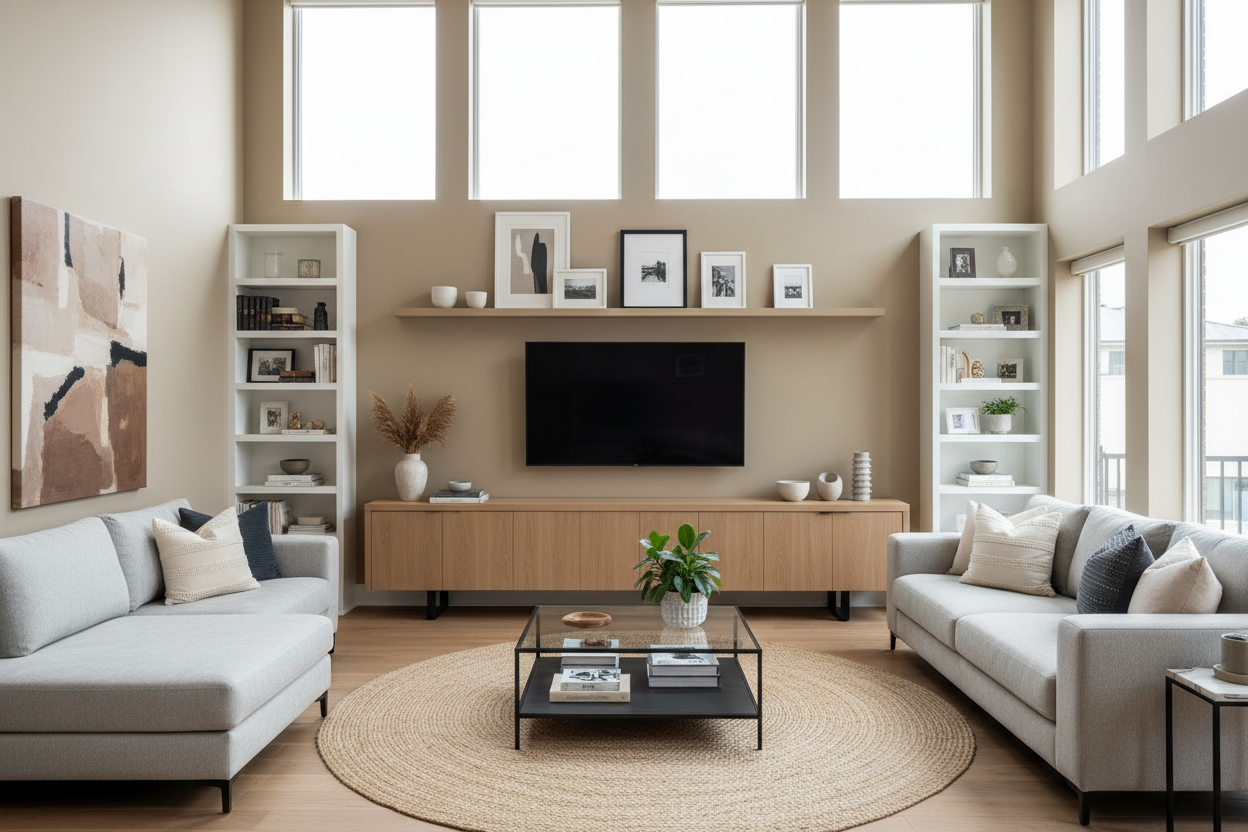 The Proportion Rule for Sizing TV Cabinets for Living Room Walls