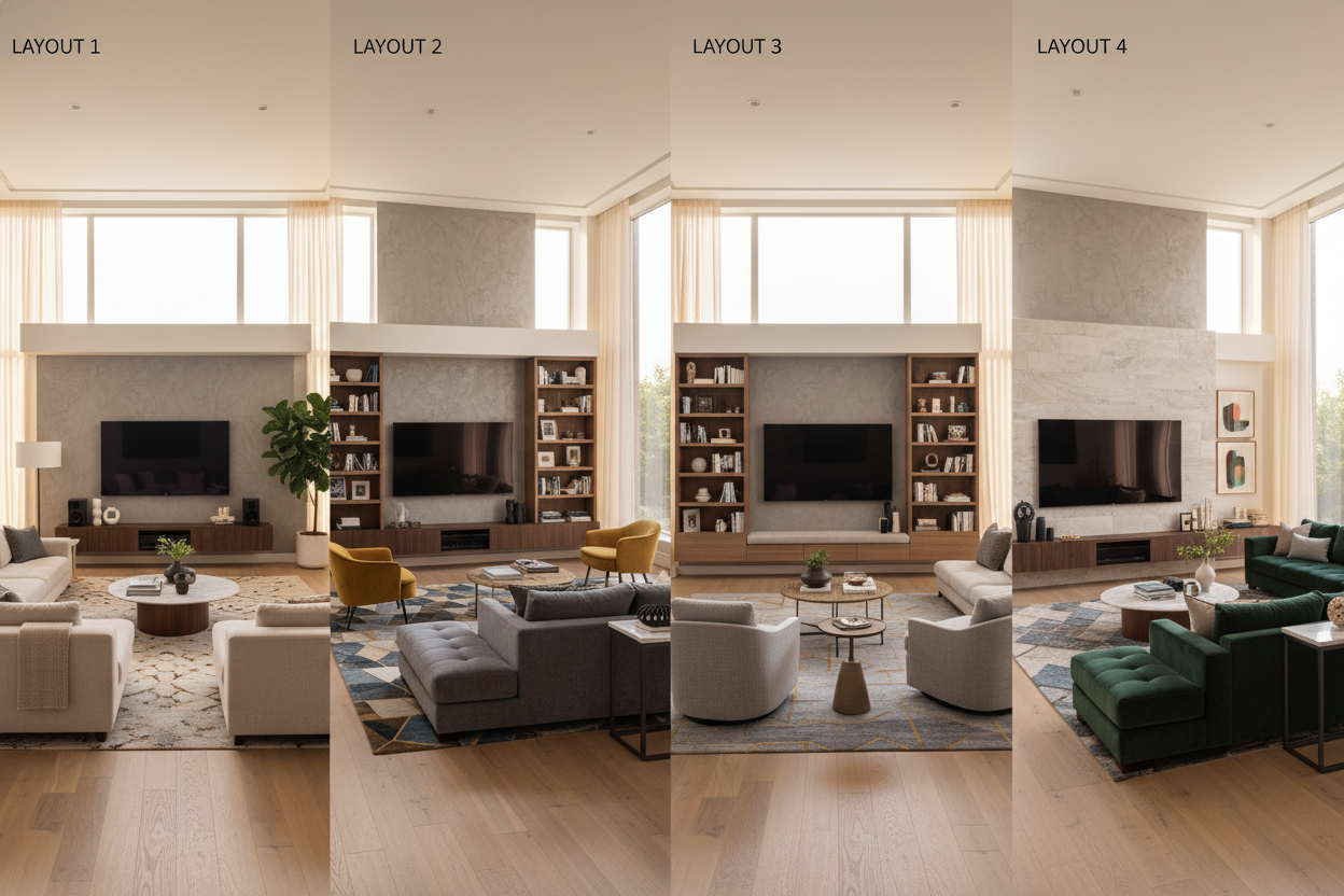I Tested 4 Layouts Before Putting an Entertainment Center on Wall