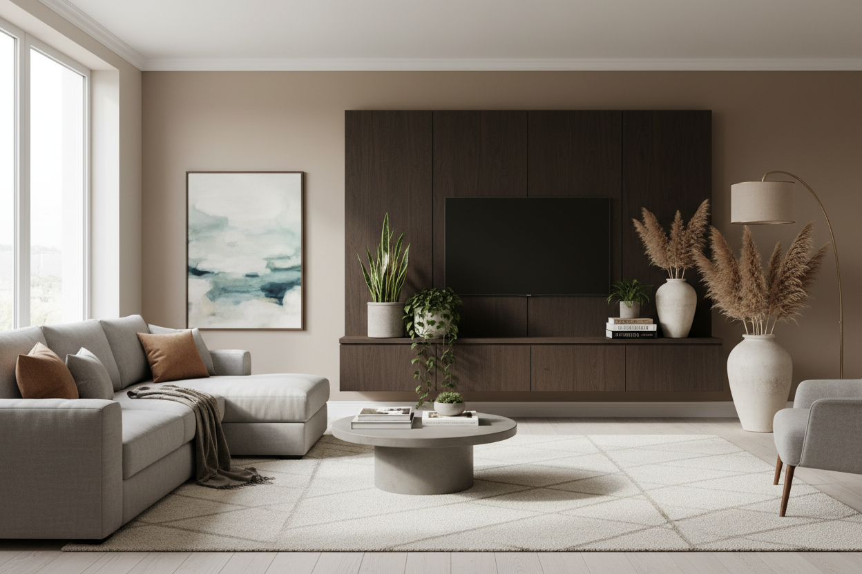 What to Put Under Entertainment Units Wall Mounted So They Look Grounded