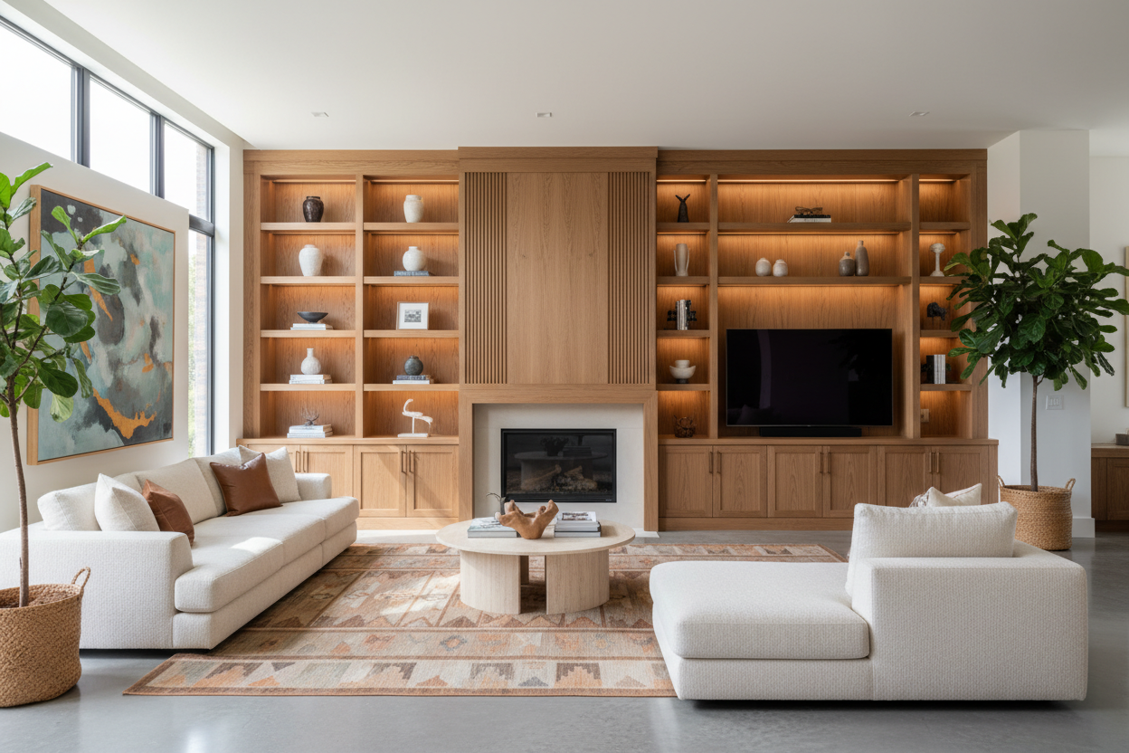 Is an Oak Entertainment Center Wall Unit Too '90s for Your Living Room?