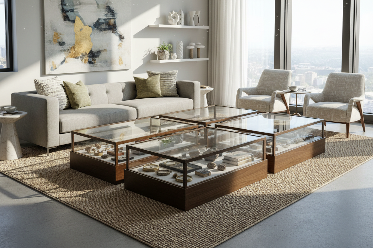I Swapped My Coffee Table for Flat Display Cases (And Love It)