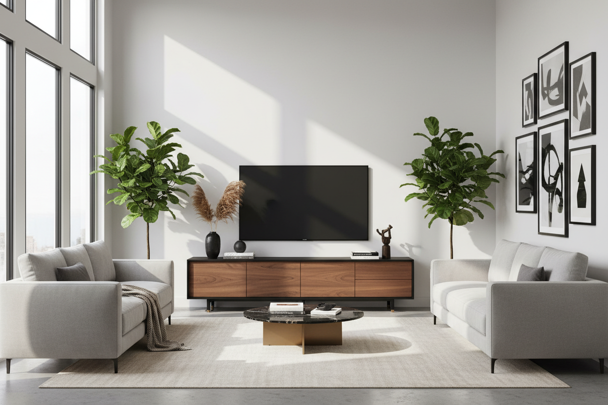 I'm Calling It: A Black and Walnut TV Stand is the Perfect Compromise