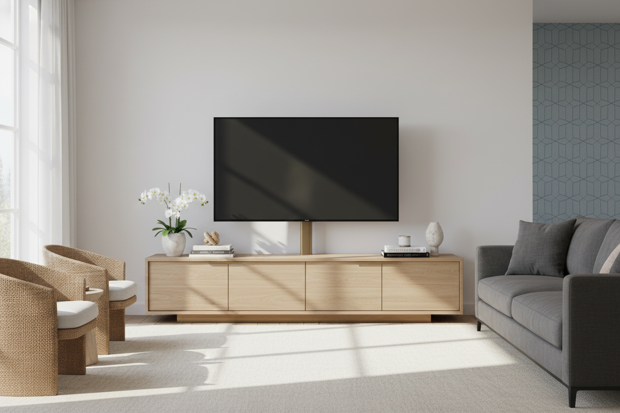 Your TV's Wide Legs Look Silly (Get a Center Stand TV Mount)