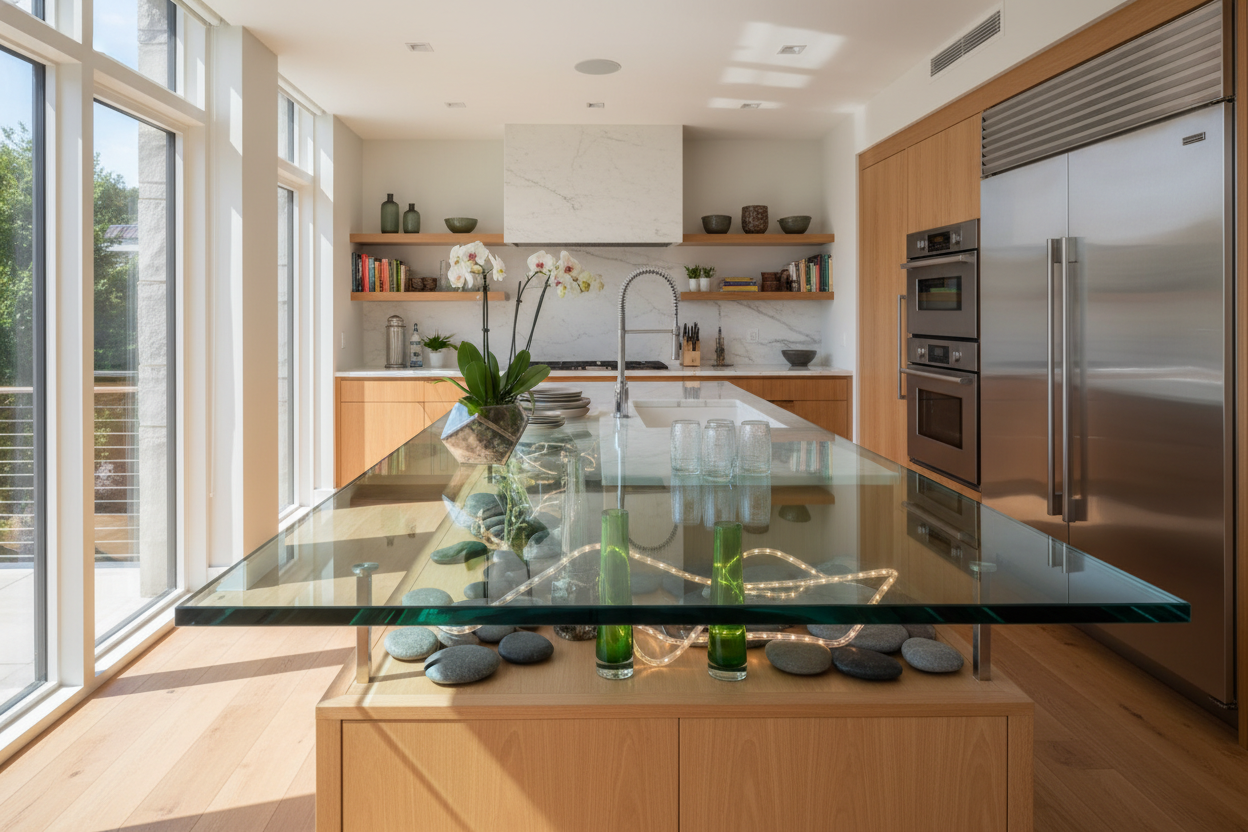 Why I Skipped Quartz and Installed a Glass Countertop Instead