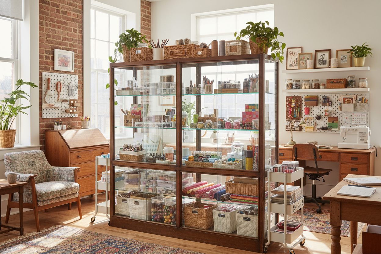 I Found a Used Glass Display Counter for Sale (And It Saved My Craft Room)