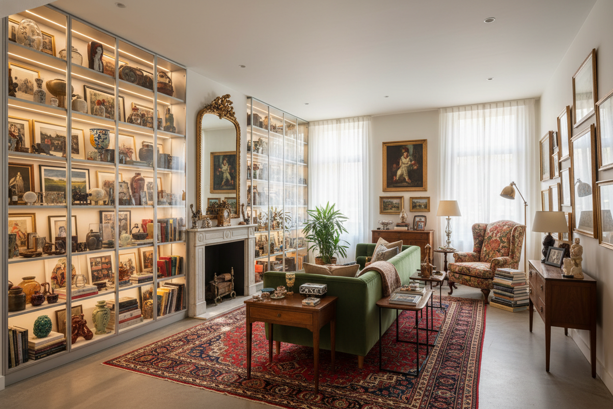How a Glass Panel Display Saved My Maximalist Living Room