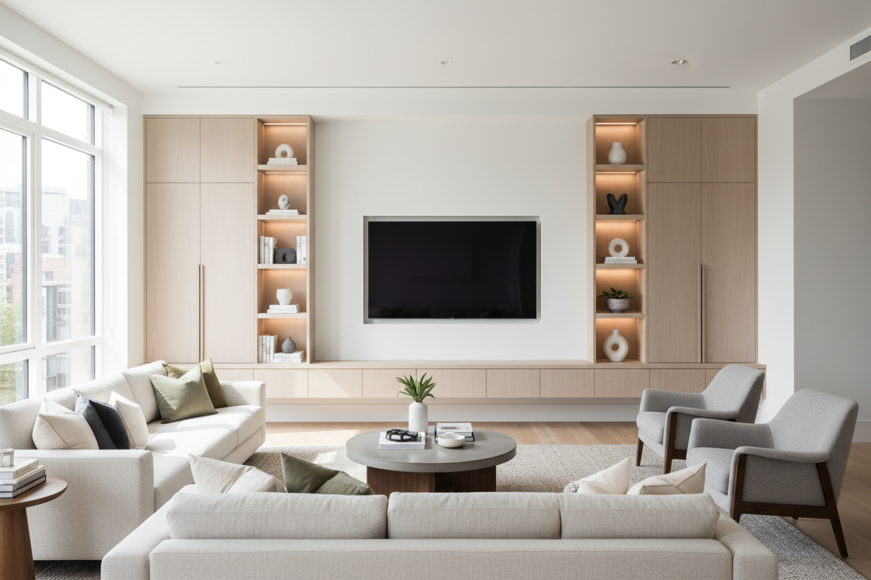 Stop Trying to Fill That Giant Wall With Art (Get Wall TV Cabinets)