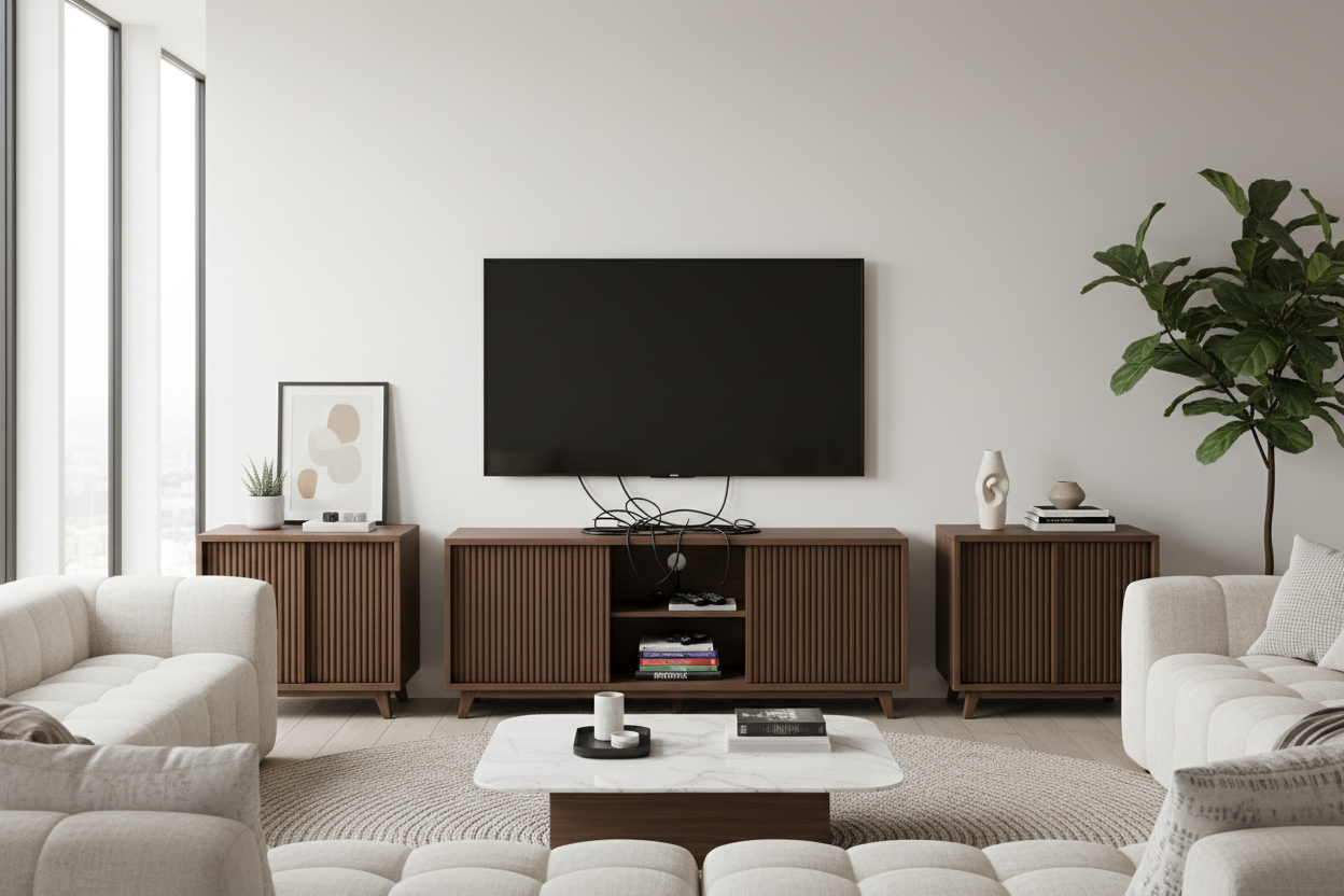 Your Open Console Is Exposing Your Mess (Try Side TV Stands)