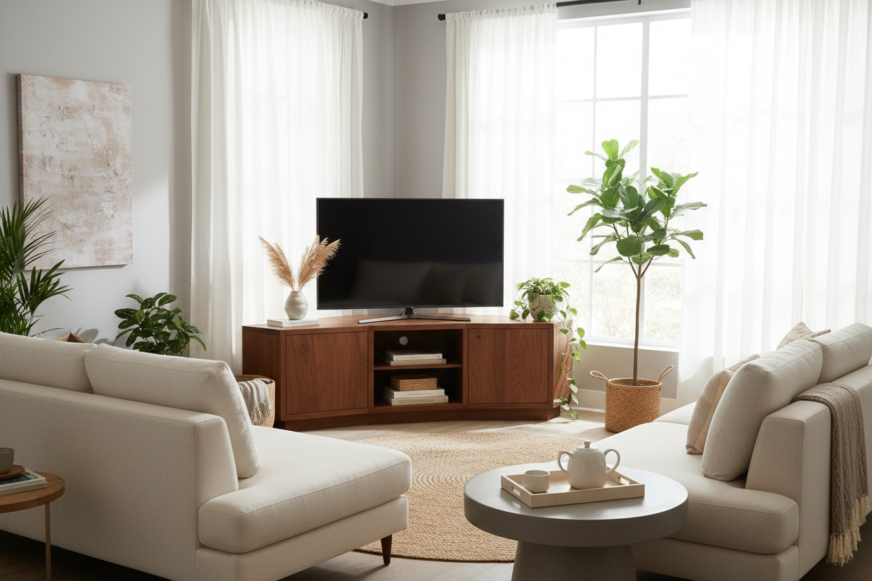 Stop Guessing: Solid Wood Corner TV Stands Flat Screens Actually Fit