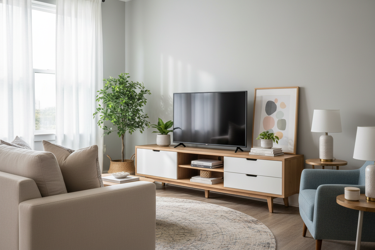 3 Rules for Picking an Apartment TV Stand When You Can't Mount It