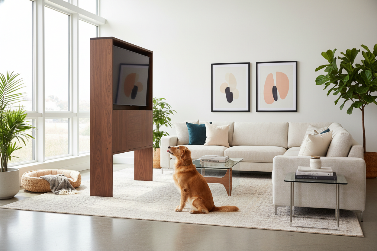 My Dog Kept Licking the Screen (Why I Got an Extra High TV Stand)