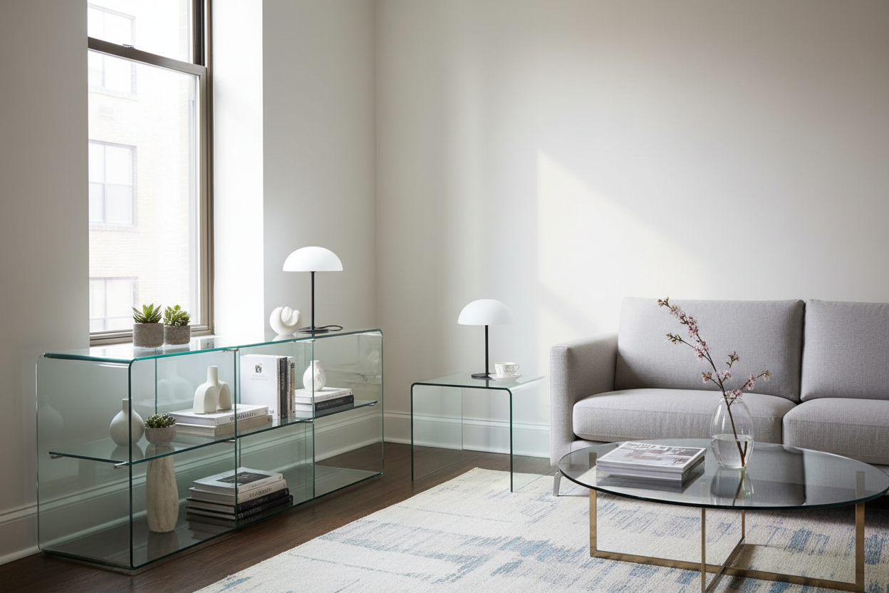 How a Small Glass Bookcase Fixed My Gloomy Living Room