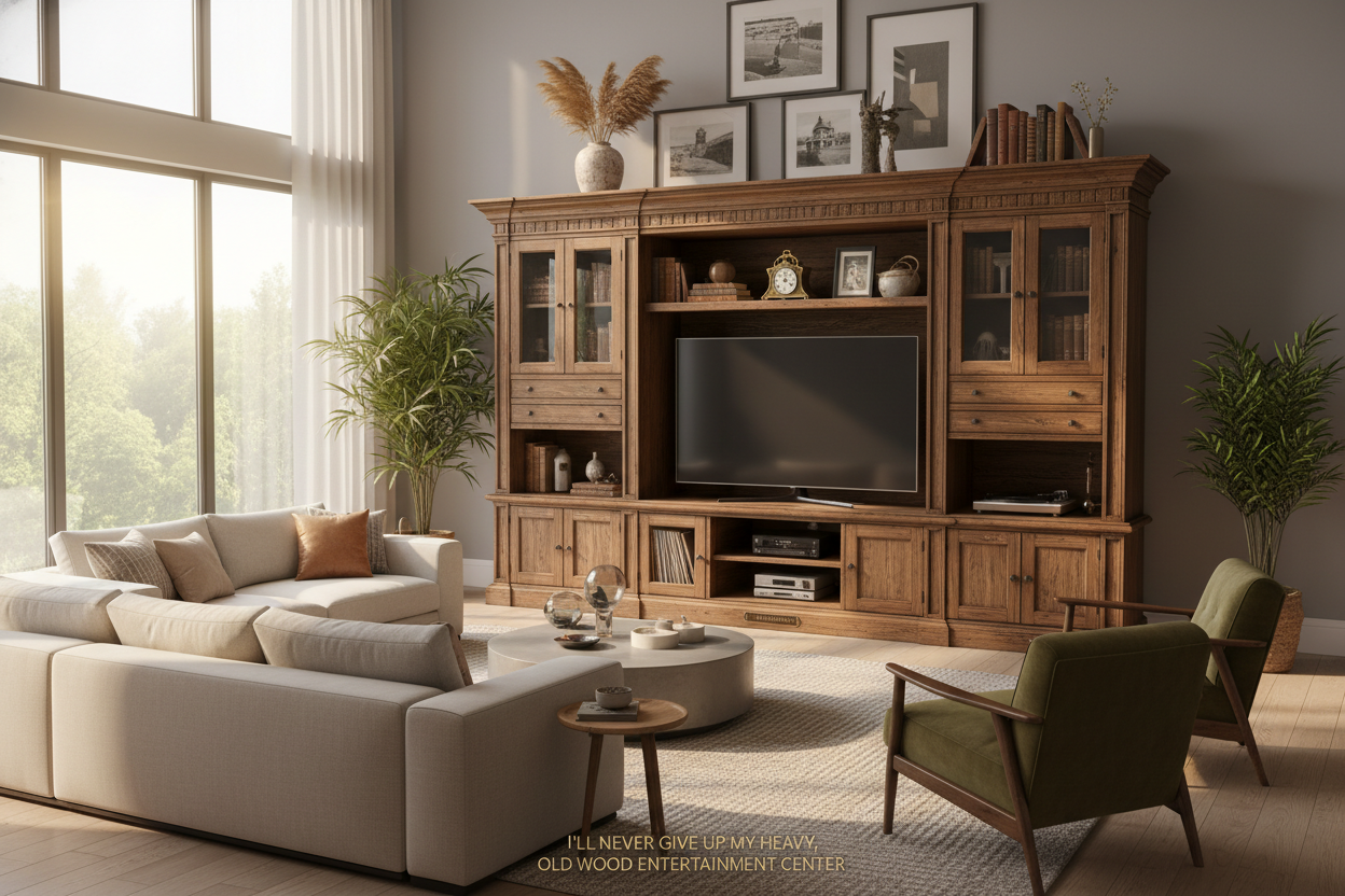 I'll Never Give Up My Heavy, Old Wood Entertainment Center