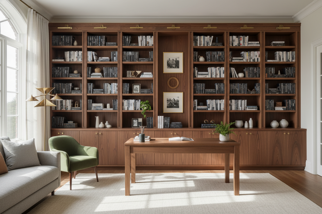 I Finally Splurged on Carpenter Bookshelves for My Home Office