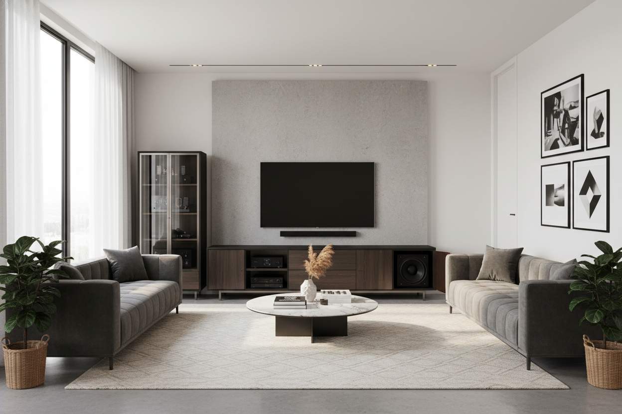 Does Anyone Make an Entertainment Center With Space for Subwoofer?