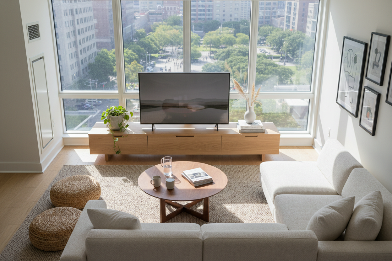 I Placed My Screen By the Window (And Kept TV Stands Short)