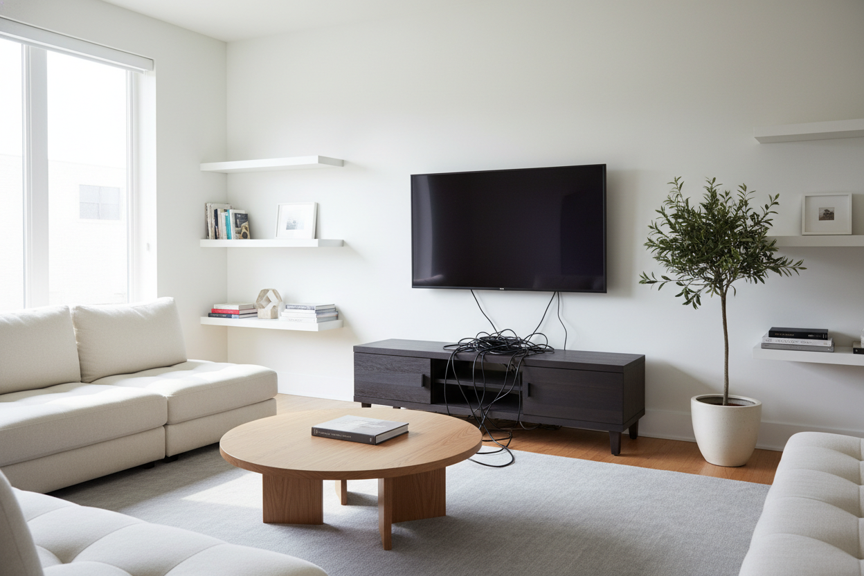 Your Minimalist Modern TV Stand for 55 Inch TV Is Ruining the Room