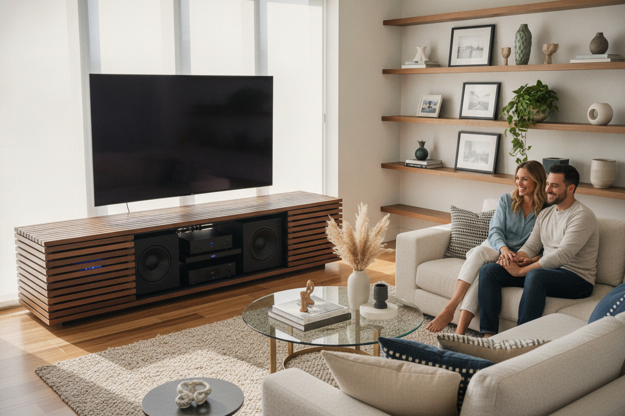 How We Hid Massive Audio Gear in a Sound System TV Stand