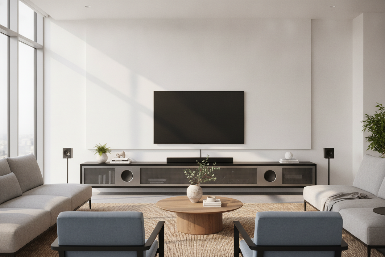 Is a TV Stand With Built-In Surround Sound Actually Worth It?