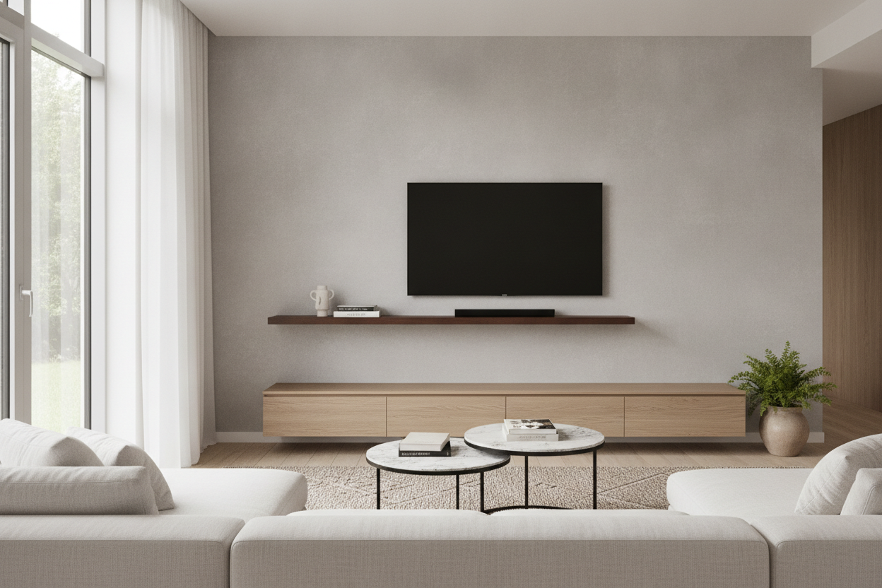 Why Your Floating Shelf TV Setup Looks Unbalanced