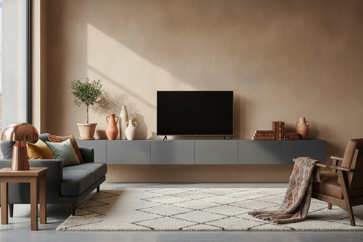 How to Stop Your Grey Floating TV Shelf From Looking So Cold