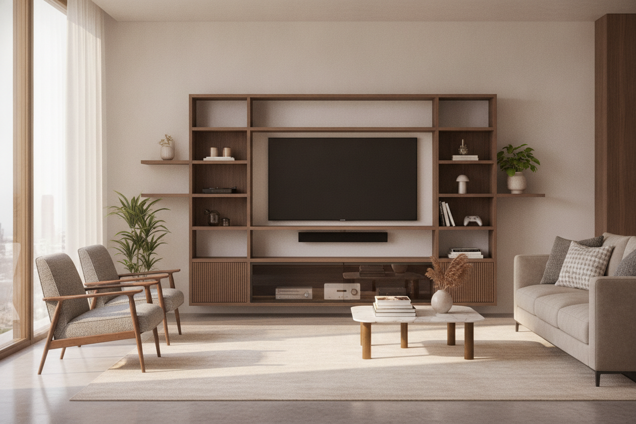 Your Open TV Unit Is a Dust Magnet (Try a Media Cabinet Shelf)