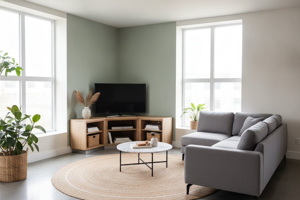 Why Corner Television Stands Are the Cure for Boxy Rooms