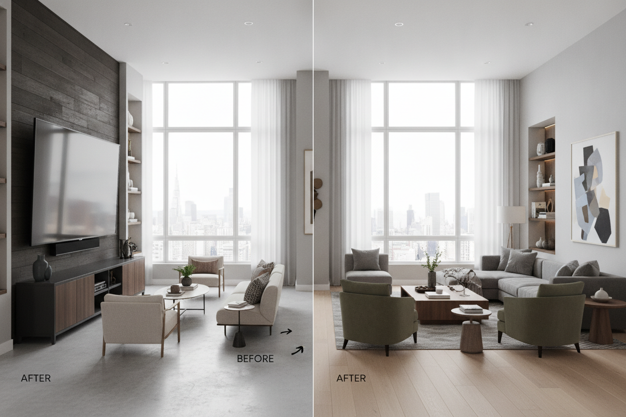 My Giant Overstock TV Was Ruining the Living Room (Until I Did This)