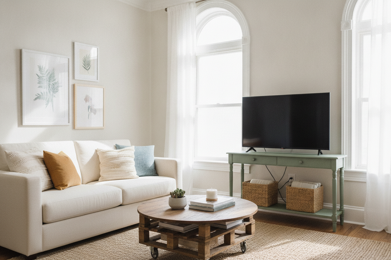 The Slim Console Table TV Walmart Hack That Saved My Living Room
