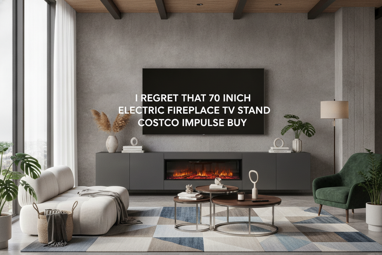 I Regret That 70 Inch Electric Fireplace TV Stand Costco Impulse Buy