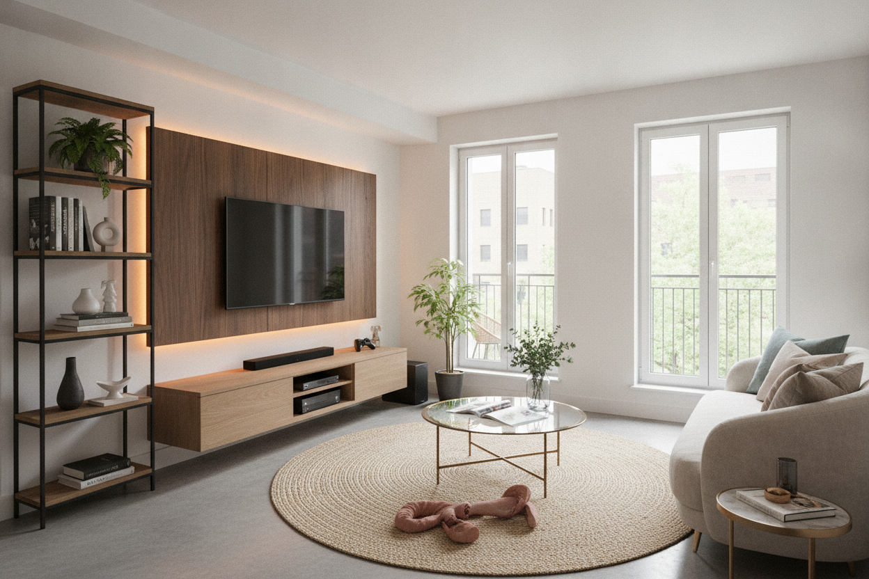 We Compromised on an LED TV Entertainment Center (And I Love It)