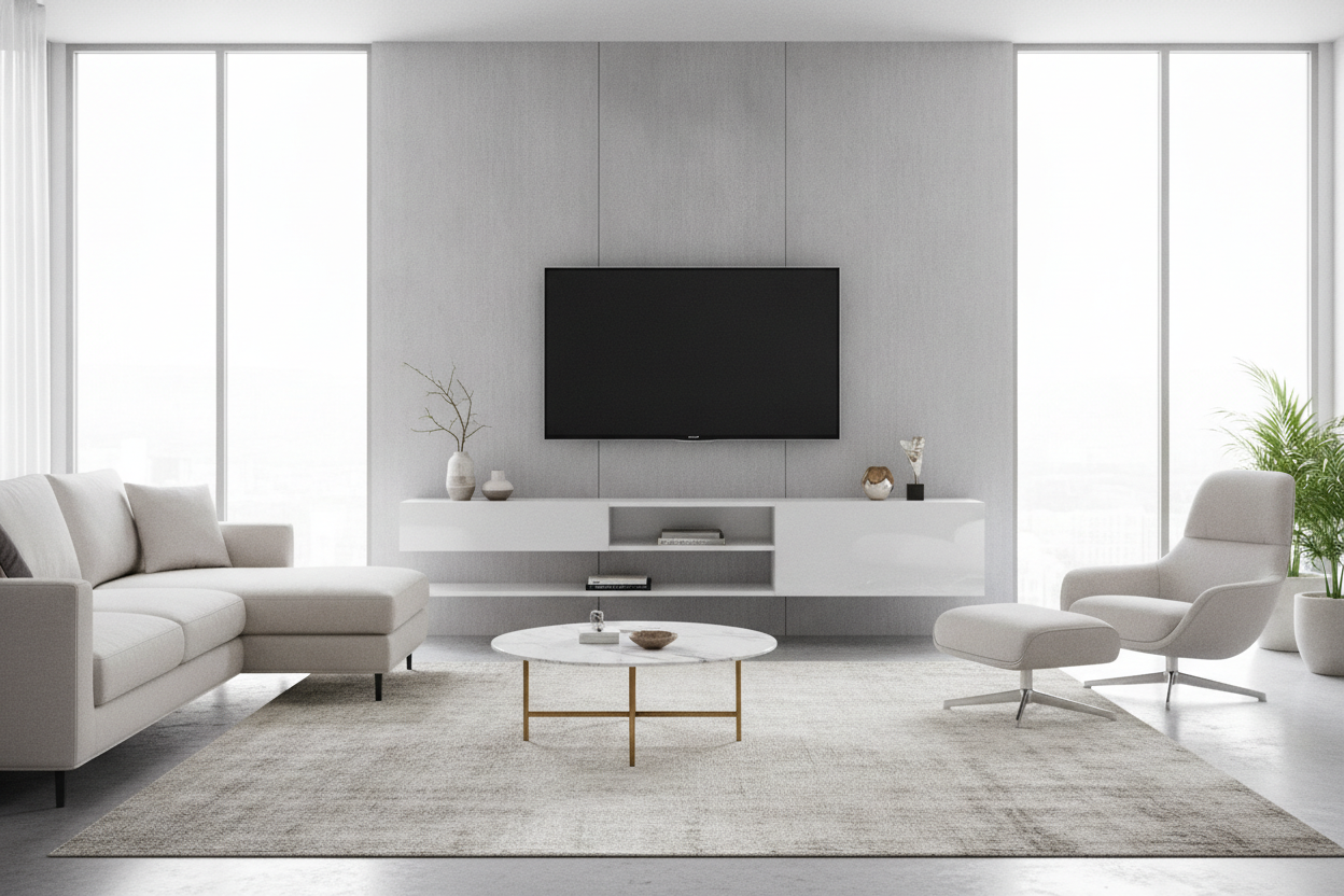 I Was Terrified a Floating TV Stand White Gloss Would Look Cheap