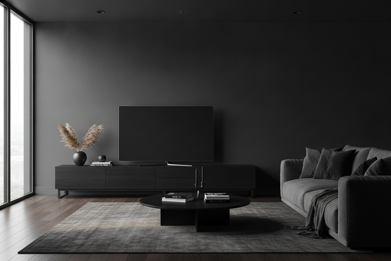 Your Moody Paint Job Is Begging for Black T V Stands
