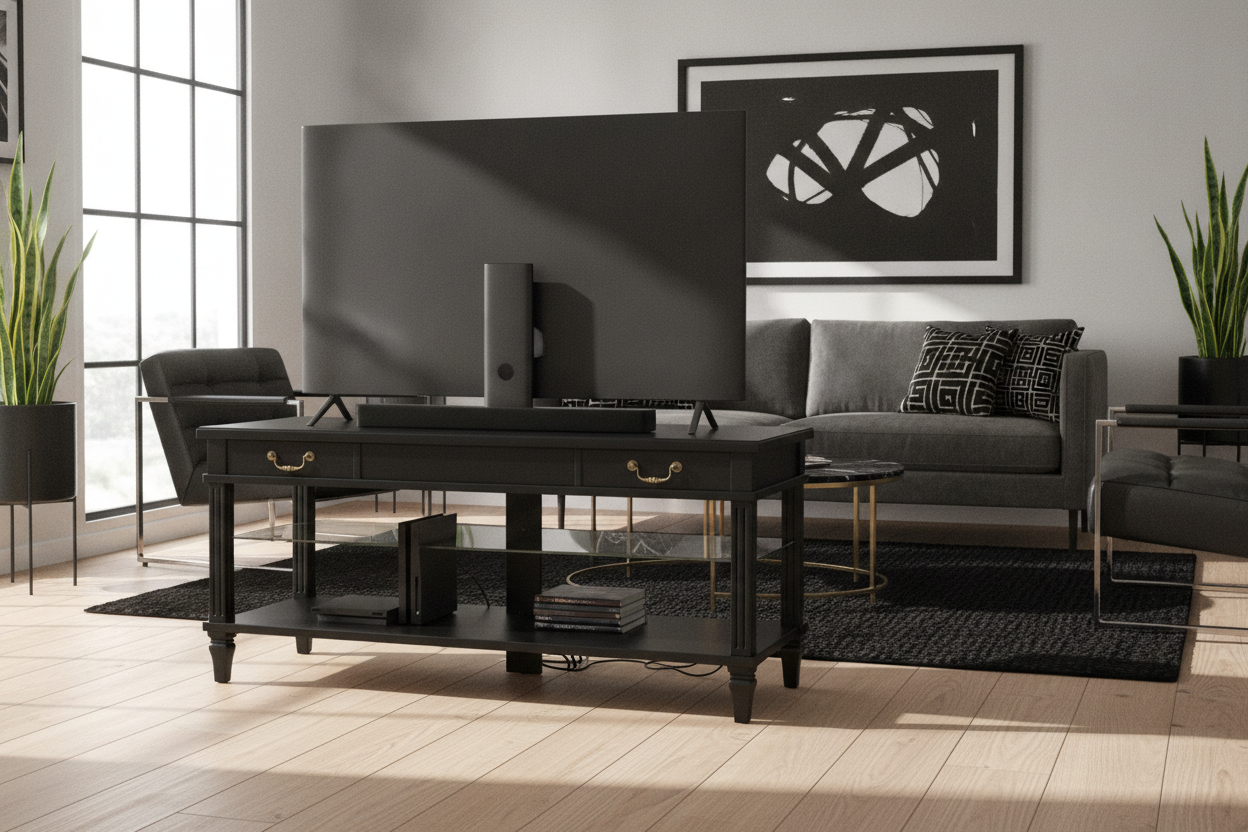 Are Black Vintage TV Stands Actually Practical for Modern Tech?