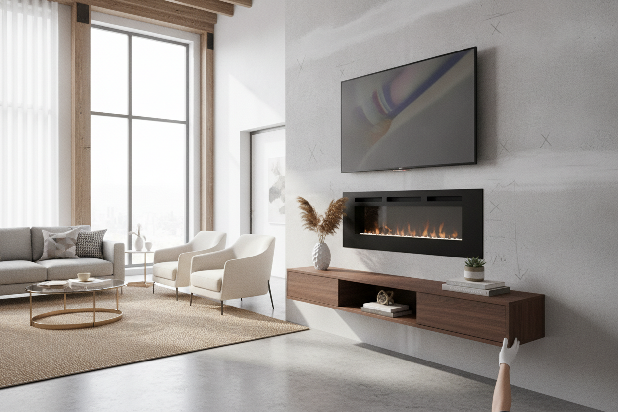 Is a Hanging TV Stand With Fireplace Too Heavy for Normal Drywall?