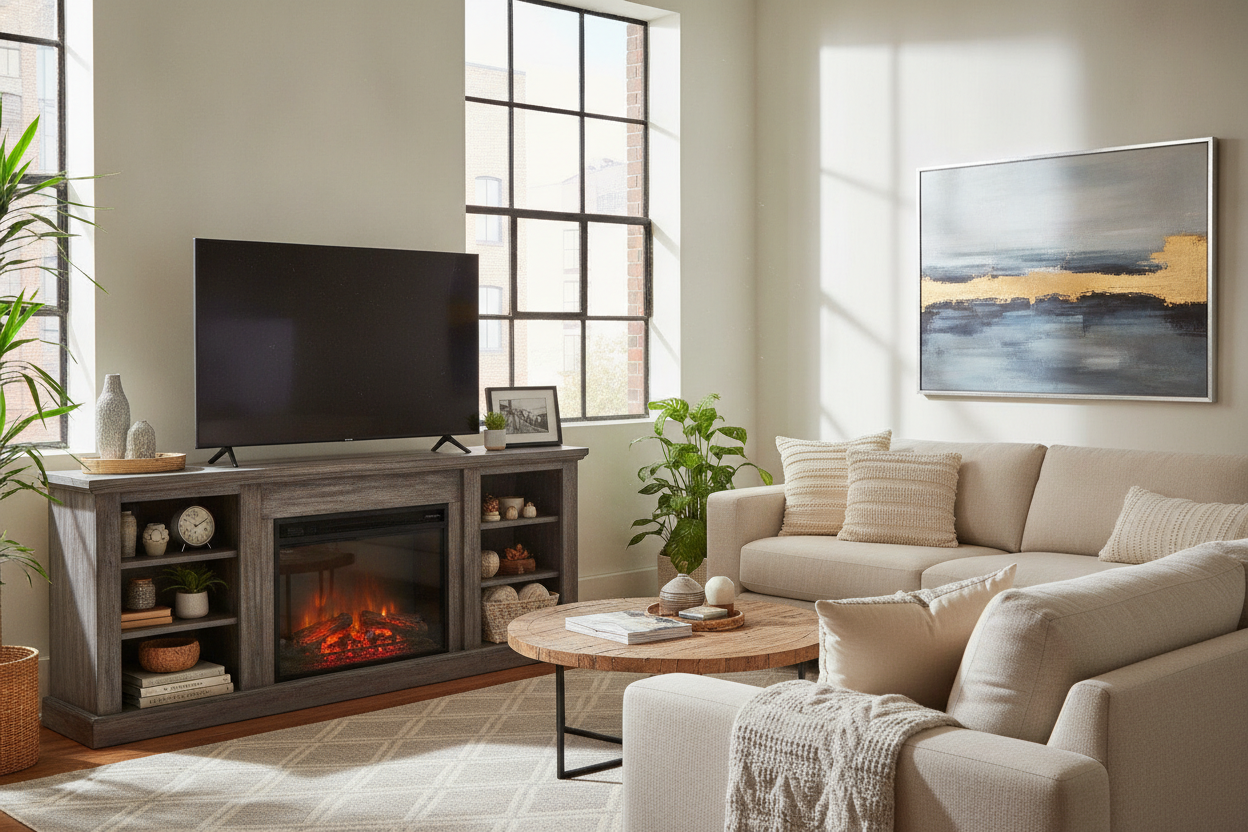 I Bought an Electric Fireplace TV Stand Used (Read This First)