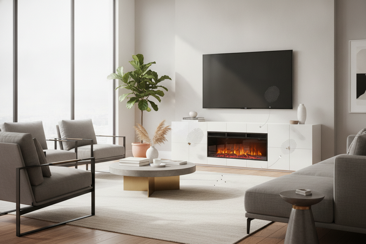 Is a High-Gloss TV Stand With Fireplace a Fingerprint Trap?