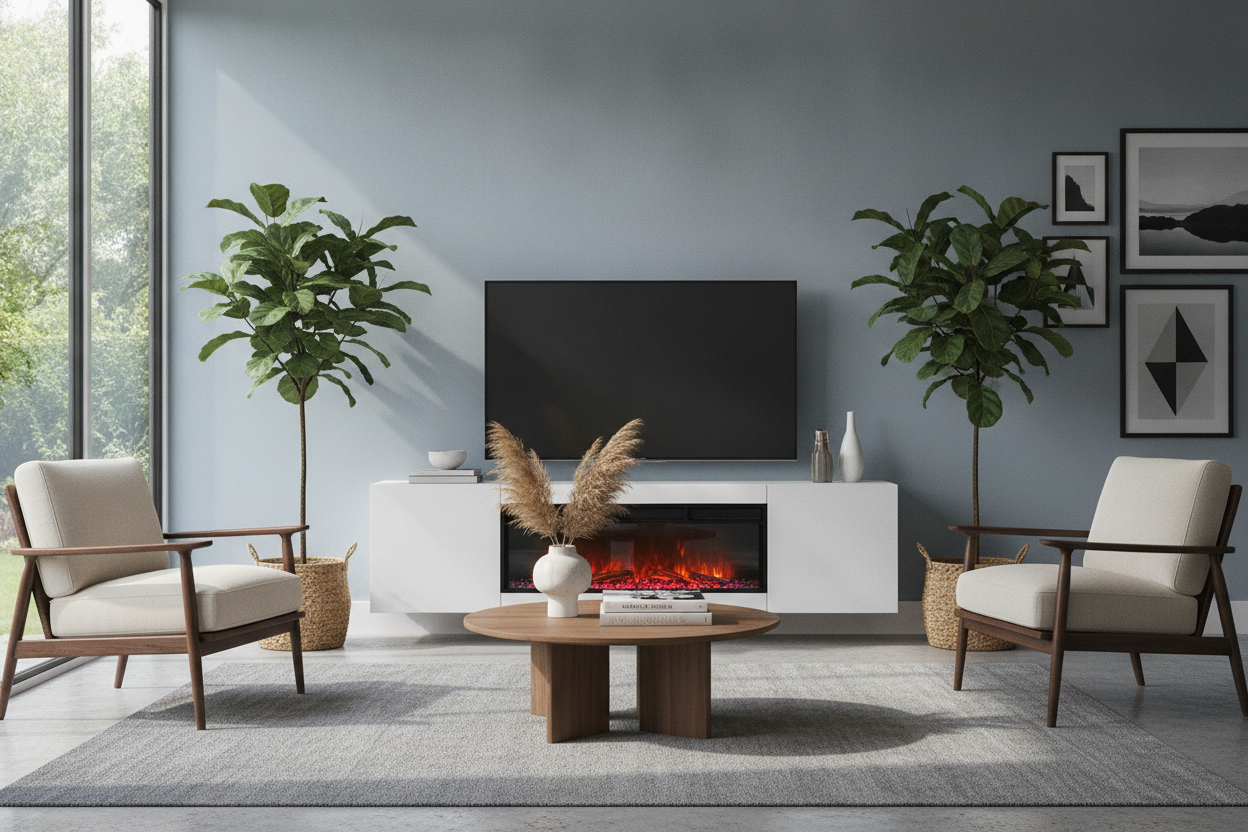 I Found an Overstock Fireplace TV Stand That Looks Expensive