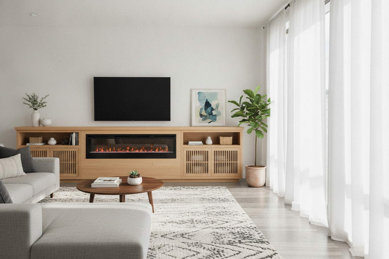 I Saved $4K By Using a Custom Electric Fireplace TV Stand Instead
