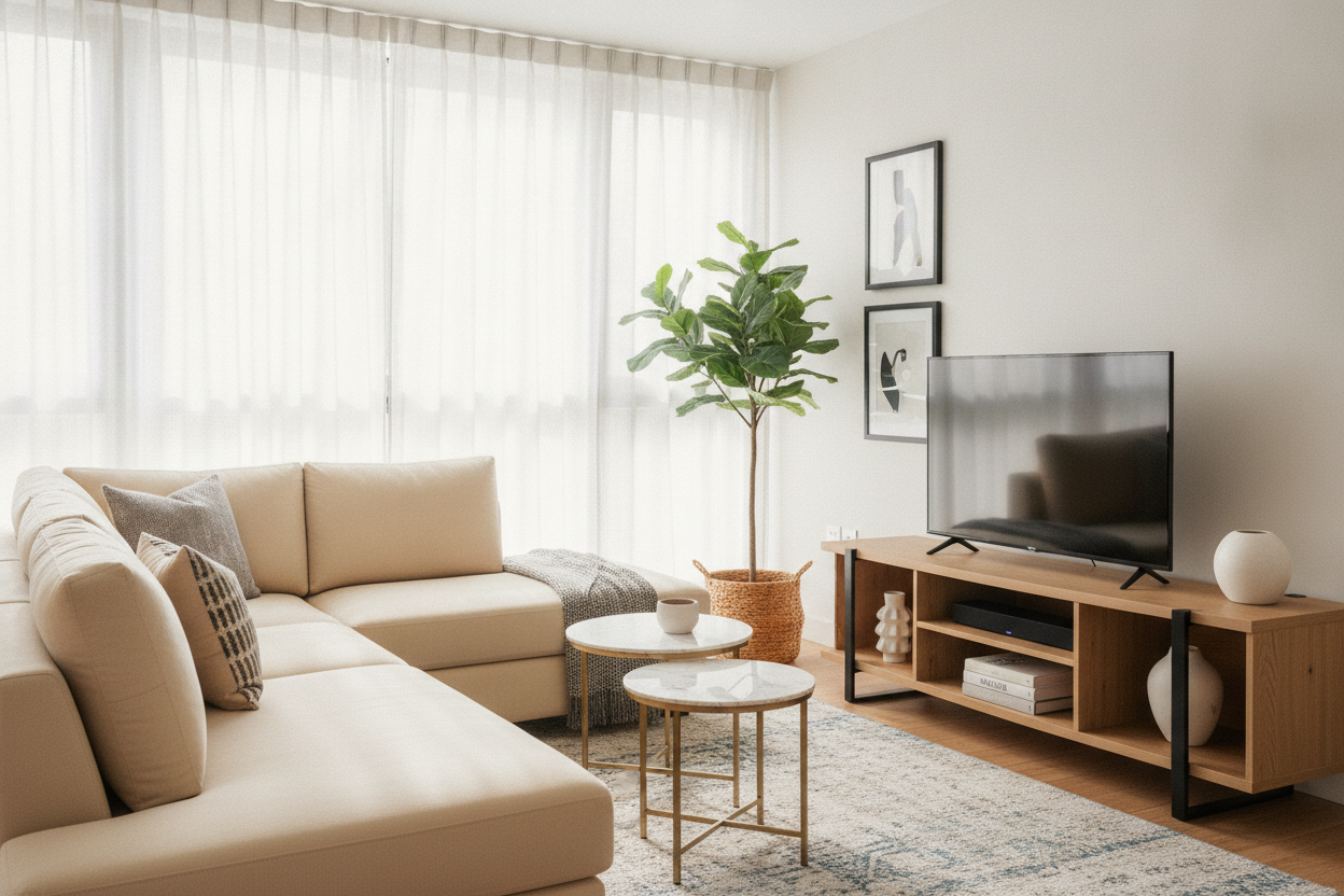 I Was Wrong: A 43 Inch Corner TV Stand Actually Saves Awkward Rooms