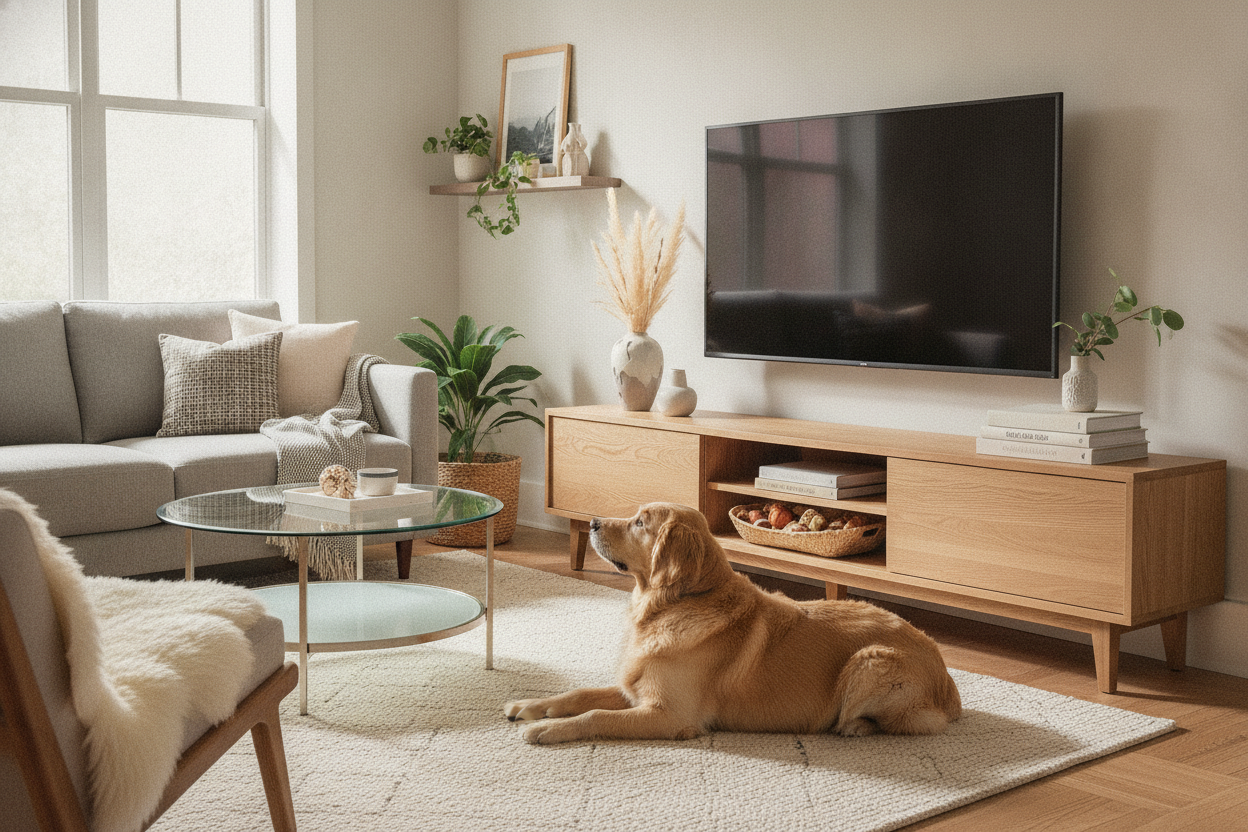 My Dog Is the Reason I Bought a 40 Inch High TV Stand