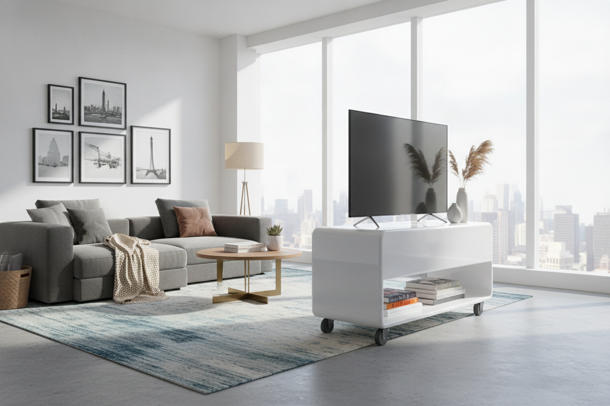 Why Every TV Stand 60 Inch White Model Looks Like a Hospital Cart