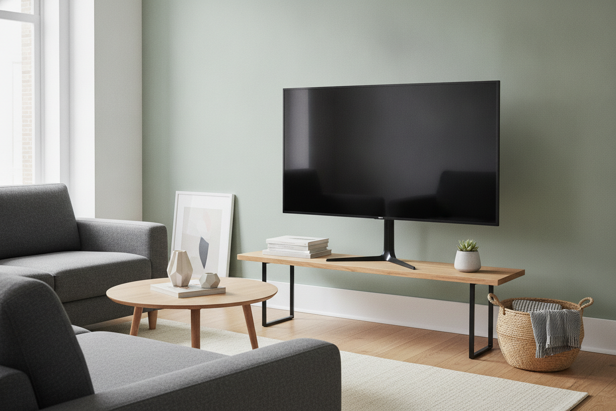 Console Too Narrow? Try a Tabletop TV Stand 65 Inch Setup