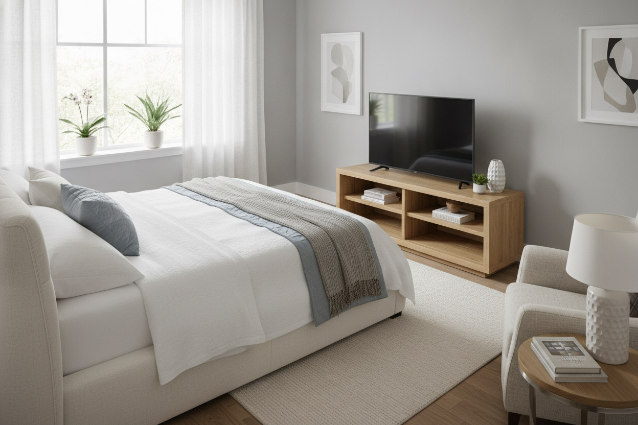 If You Watch TV in Bed, You Need a 36 Inch Height TV Stand