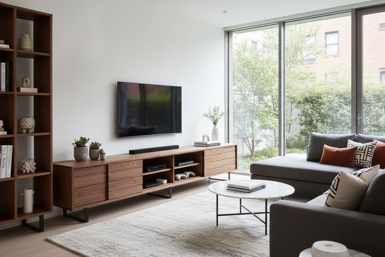 Stop Buying Flimsy Stands: The Media Credenza Modern Upgrade